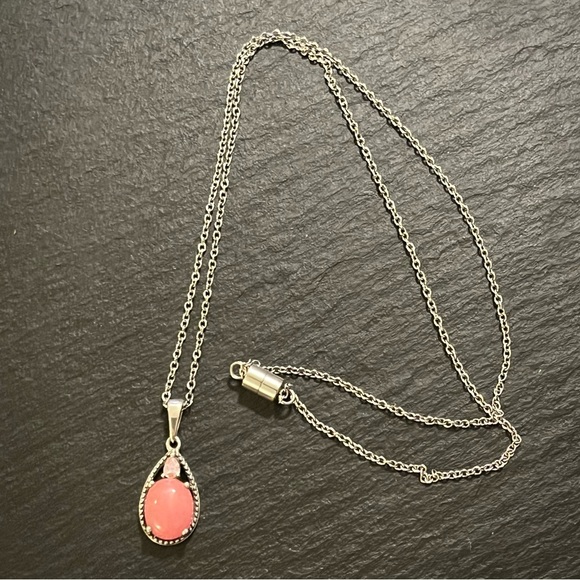 Pink Fluorite and Rose Quartz 20” Necklace - Picture 10 of 10